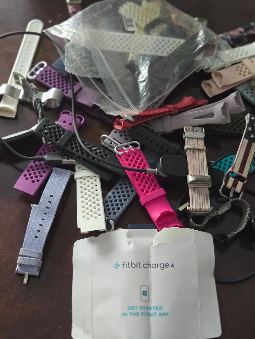Fitbit 3 or 4 , Replacement Wristbands Assorted Pink, Black, White & Purple